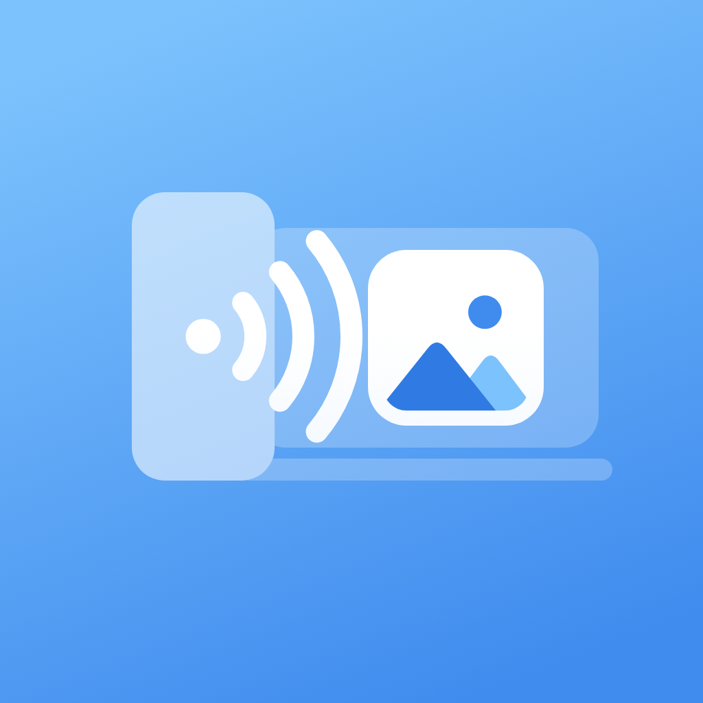 Beamroll iPhone app icon (blue)